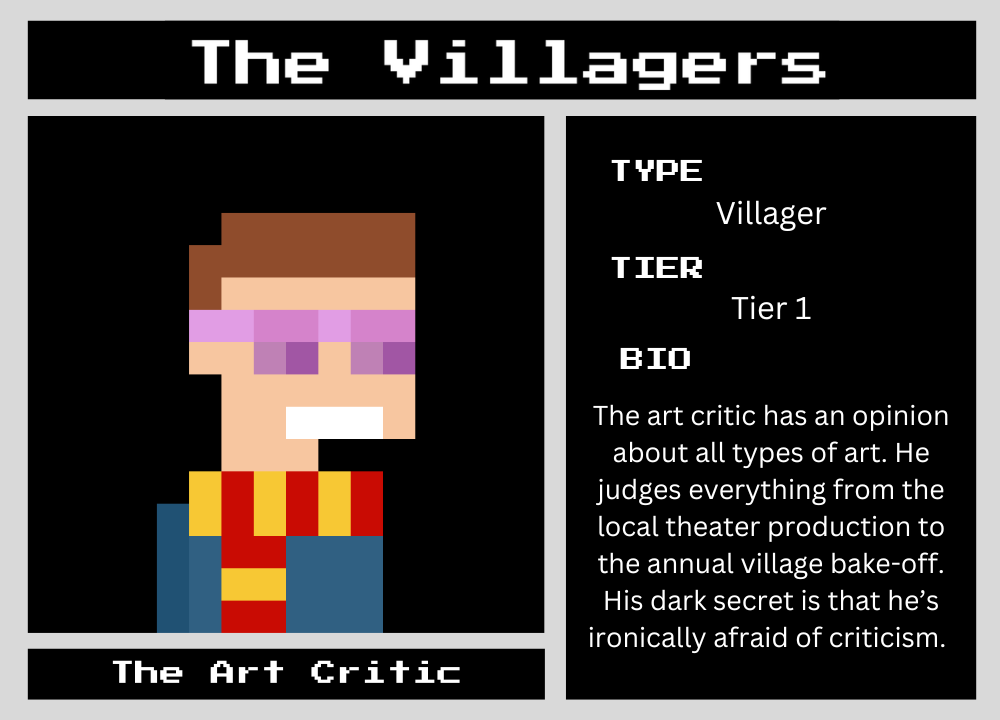 The Art Critic biography card